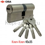 Цилиндровый механизм Cisa-OE300.19-C5 Asix 80мм 45x35 Кл-Кл Цилиндровый механизм Cisa-OE300.19-C5 Asix 80мм 45x35 Кл-Кл