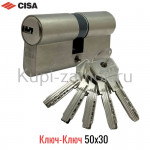 Цилиндровый механизм Cisa-OE300.17-C5 Asix 80мм 50x30 Кл-Кл Цилиндровый механизм Cisa-OE300.17-C5 Asix 80мм 50x30 Кл-Кл