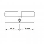 Цилиндровый механизм EVVA ICS 112мм 56х56 Кл-Кл