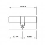 Цилиндровый механизм Cisa-OE300.07-C5 Asix 60мм 30x30 Кл-Кл Цилиндровый механизм Cisa-OE300.07-C5 Asix 60мм 30x30 Кл-Кл