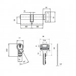 Цилиндровый механизм Apecs SC-60 30х30В Кл-Верт Цилиндровый механизм Apecs SC-60 30х30В Кл-Верт