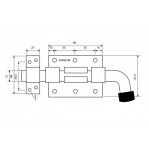 Шпингалет Apecs DB-01-90 CR (114778)